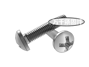 C牙細(xì)牙開(kāi)槽球面圓柱頭自攻螺釘 ASME B18.6.4