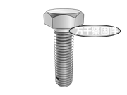 電力金具專(zhuān)用緊固件 六角頭帶銷(xiāo)孔螺栓 DL/T 764.1