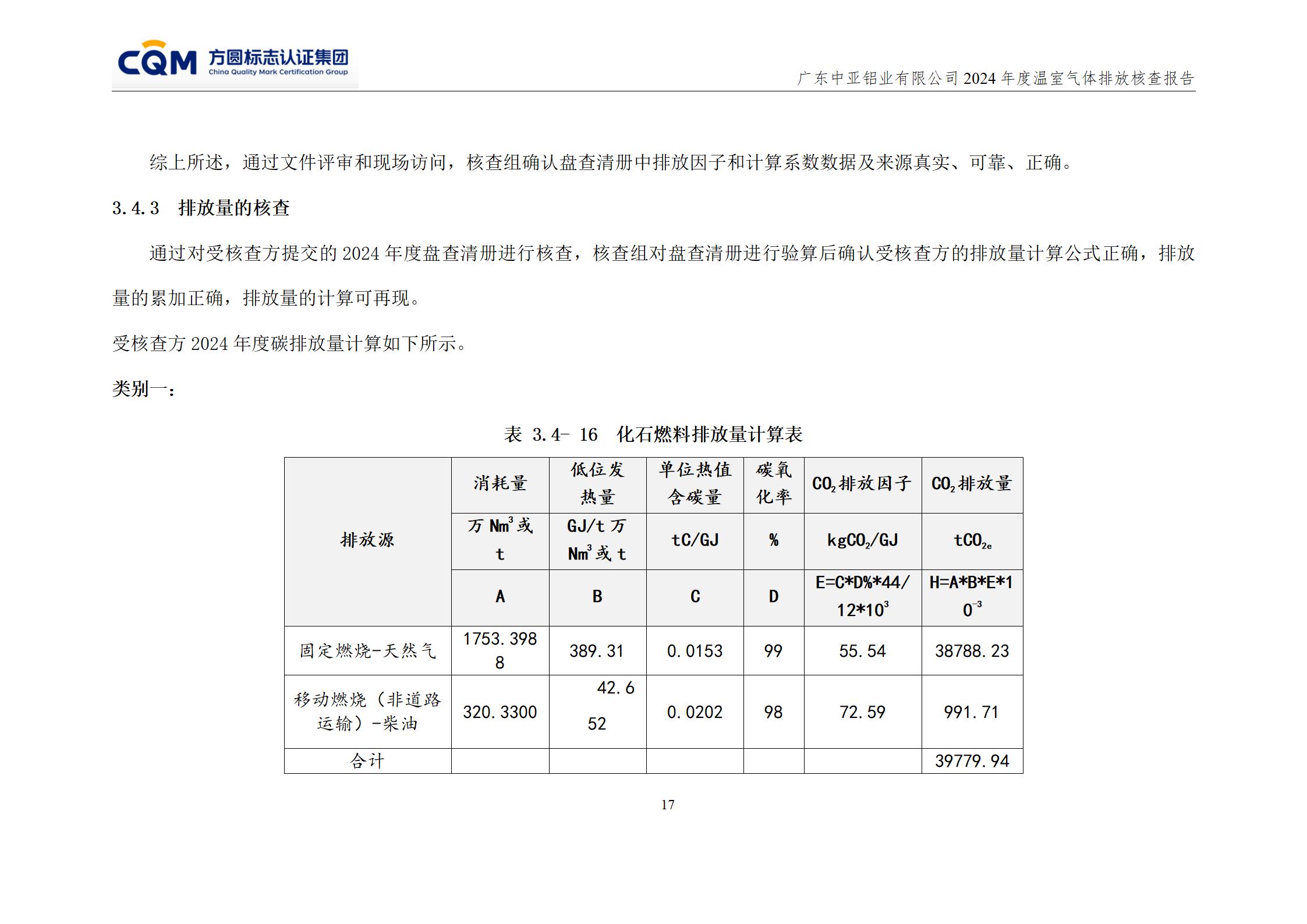 廣東中亞鋁業(yè)有限公司溫室氣體核查報(bào)告-ISO14064 - 終稿(圖21)